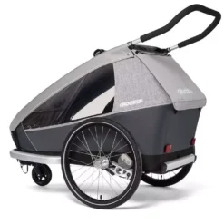 Croozer Kid Keeke 2 Kinderanhänger 21 Croozer Kid Keeke 2 Kinderanhänger -Croozer Verkäufe 121001620 croozer kid keeke 2 seite 01 stone grey 2020 web 1000 x 1000
