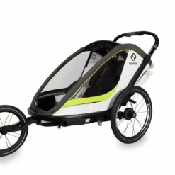 Hamax, Breeze Fahrradanhänger Für Kinder 2023 -Croozer Verkäufe ham400201 hamax breeze white green jogger wheel