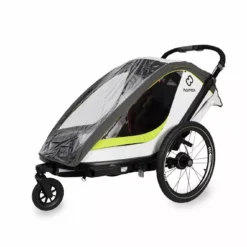 Hamax, Breeze Fahrradanhänger Für Kinder 2023 -Croozer Verkäufe ham400201 hamax breeze white green rain cover